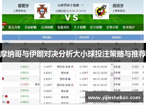 摩纳哥与伊朗对决分析大小球投注策略与推荐